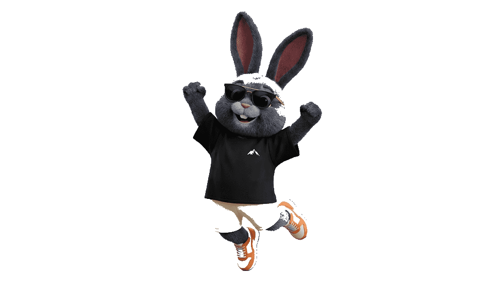 Milecrest mascot celebrating